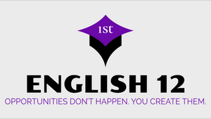 Course ENGLISH 12: (S1) Christensen, C  ENGLISH 12(1)